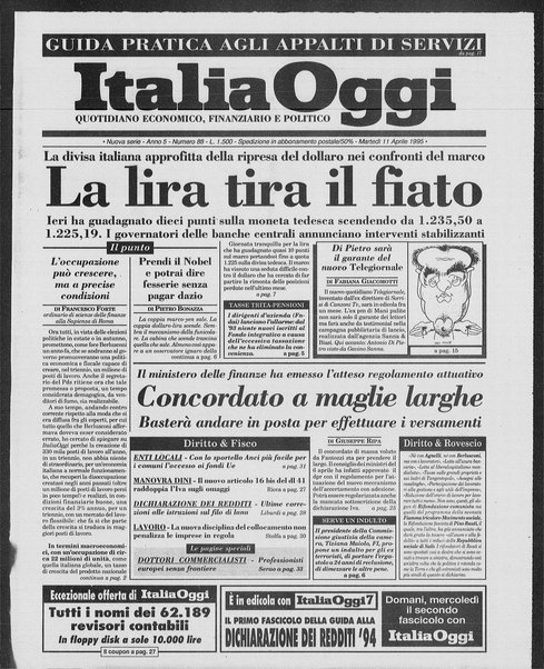 Italia oggi : quotidiano di economia finanza e politica